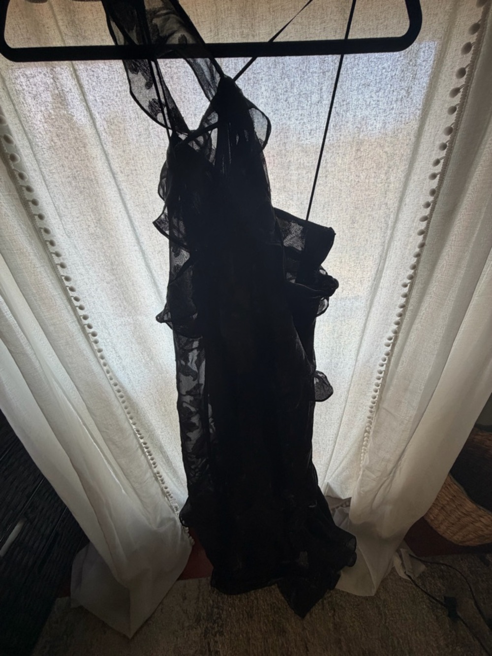Black Ruffled Dress